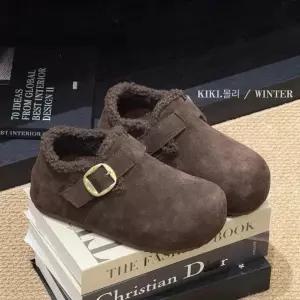 엘럽 여성용 플랫 가을 겨울 기모 버켄 슈즈 키높이 하이탑 발등 따뜻한 캐주얼 단화 박템4