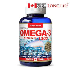 [NS홈쇼핑]통라이프-프리미엄 오메가3 1300+비타민D-6개월분-1병[31676043]