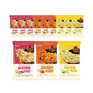 아워홈 새우볶음밥 250g+계란 야채 볶음밥 230g+김치철판볶음밥 250g 각4개 (총12개)