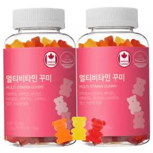 키즈 멀티비타민 구미 젤리 90 꾸미 2병 청소년 어린이 종합 영양제 부원료 비타민 d E A b6 b12 비오틴 나이아신 함유 여성 남성