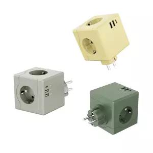 비비드파스텔 컬러 고용량 디지털기기용 전기안전멀티탭 (플러그형)