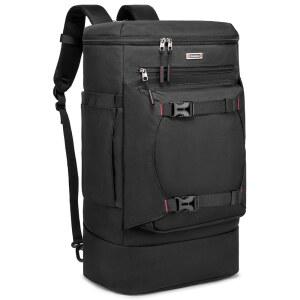 온애이 아센린 여행용 백팩 40L 초대형 하이킹 18인치 캐리백팩 방수 기능이 있는 캐주얼 데이팩 블랙