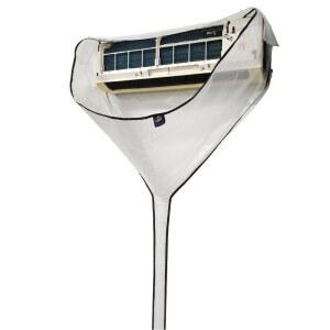 청소 비닐 방수포 워터백 에어컨 장비 가대 방수 가리개 시스템 셀프세척 셀프청소 투명도