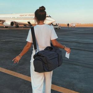 트리팩 체커프 대형 기능성 방수 여행 캐리어 결합 보스턴백