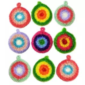 고리달린 아크릴 주방 수세미 10개