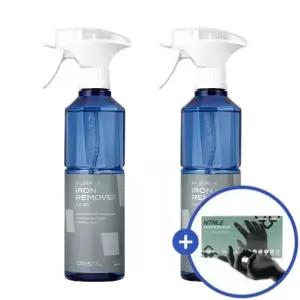 [내일도착]불스원 크리스탈 철분제거제 500ml 2개입+(세차 전용 니트릴 장갑 10매 증정)