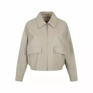 [하프클럽/마레몬떼]집업 카라 가죽 자켓_M242MJK12S0