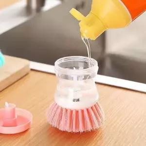 펌프형 세제통수세미 세제브러쉬 푸쉬 주방 설거지