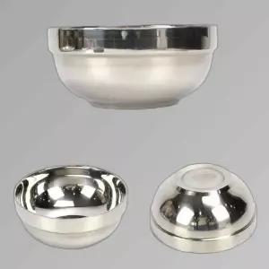 이중 스텐 비빔밥 후식 냉면 그릇 18.2cm 5호 국수