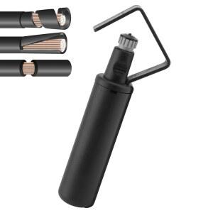 [미국배송] WODHMIEY 원형 케이블 스트리퍼 도구 공구 스틸 블레이드가 있는 재킷 슬리터 빠르고 정밀한 제거를 위한 조절 가능한 스프링 로드 클램프(BLACK 직경 0.75-1.57인치)