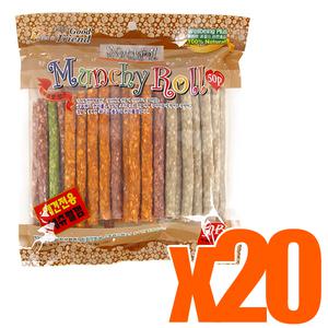 굿프랜드 네츄럴 먼치롤껌 50p x20개 칼라먼치 우유껌 이갈이 강아지 개껌