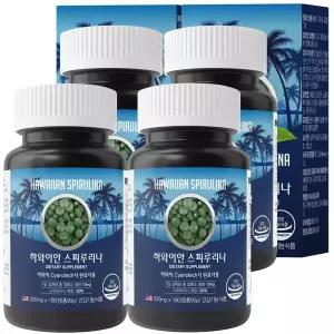 하와이안 스피루리나 원말 100% 180정 4통 12개월분 스피룰리나 하와이 하와이산 스피루니나 스피루나 항산화 엽록소
