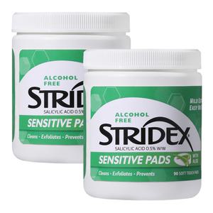 스트라이덱스 센스티브 패드 90매x2통 핌플 모공 각질 블랙헤드 피지제거 클렌징티슈