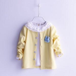 토끼골지가디건 토끼캐릭터모양 아동간절기외투 여아외출복 등원룩 야상점퍼 바람막이자켓 바바리코드