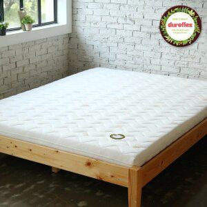 [듀로플렉스] 유기농 천연라텍스매트리스 토퍼 7.5cm퀸 (듀폰타이벡 방수커버 증정)