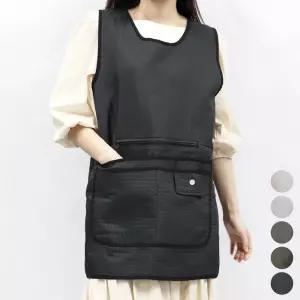 DRM01 누빔 원피스 겹주머니 앞치마 깔깔이 겨울