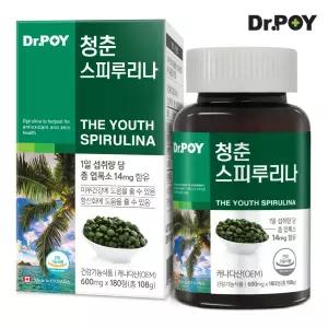 닥터포이 청춘 스피루리나 엽록소 영양제 180정 3개월분