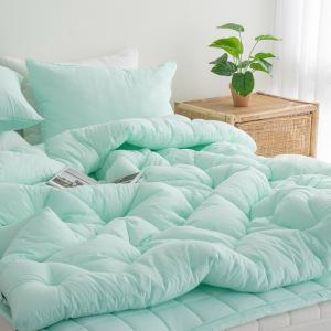 먼지없는 사계절 차렵이불 알러지케어 순면 마이크로 봄 겨울 간절기 기숙사 이불패드 침구 세트 슈퍼싱글