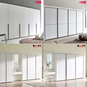 [에넥스][루이핏] E0 빌트 여닫이,슬라이딩 붙박이장/화장대 붙박이장/옷장/드레스룸 1자(30cm) 행거형 모음전