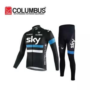 SKY CYCLING TEAMS 긴팔 남성 사이클복 상하의세트/자전거의류