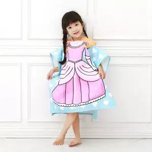 하트공주 아동 비치 가운 유아 아기 목욕 샤워 타올 수건 모자