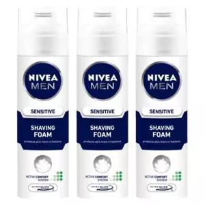 니베아 맨 센서티브 쉐이빙폼 200ml x3개 애프터쉐이빙 프레시킥젤 면도크림