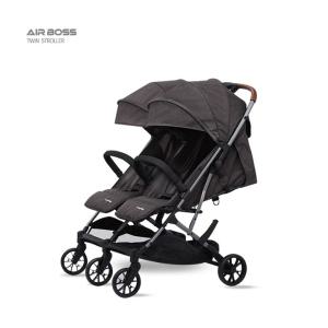 에어보스 쌍둥이 유모차 콤팩트 폴딩 소보 다크그레이