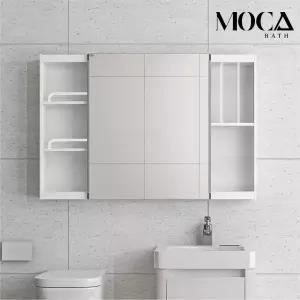 모카바스 슬라이드 시리즈 욕실 수납장 전면 거울 슬라이딩 욕실장 화장실 장난감 수건 욕실 정리 수납