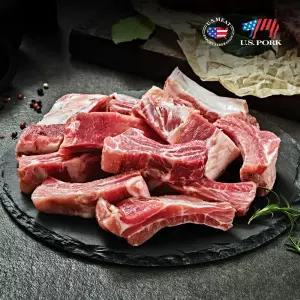 프레시누리 미국산 뜯어먹는 재미가 있는 쪽갈비 바베큐 캠핑 구이용 400gX3팩