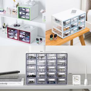 시스맥스 시스템 멀티박스 투명수납함 책상위 서랍 정리함 미니 소품함 12단 16단 