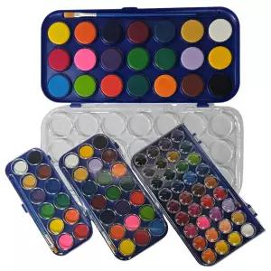   티티 고체물감/titi 12색 21색 36색 수채화 그림물감 워터 팔레트 일체형 휴대용 일체용 어린이 미술준비물