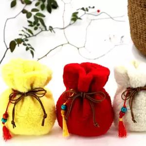 극세사 밍크 복주머니 설날 세뱃돈 주머니 유치원 어린이집 명절 선물용