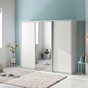 슬라이딩 댐핑도어 거울옷장 2400 콰트로 RH0170