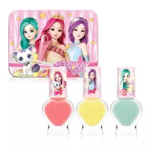 리틀블링 시크릿쥬쥬 국내제조 틴케이스 수성네일3종 시크릿쥬쥬화장품 임산부네일 어린이매니큐어