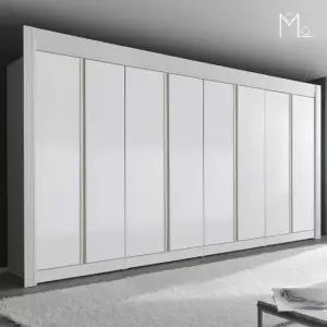 [모로] 에이런 밀키화이트 12자 장롱세트 옷장 장농 이불장