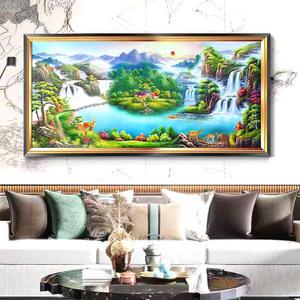 대형 보석십자수 비즈큐빅 구슬 자수 diy 산수화 120x50cm