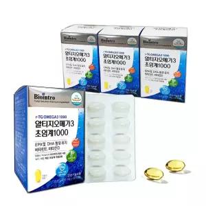 알티지오메가3초임계 1000 (3+1 무료) 저온초임계 RTG 오메가 비타민D 비타민E 식물성 연질캡슐 PTP포장