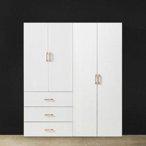 [바로방 가구]이온 1600 장롱세트 (3서랍옷장+800옷장/이불장) 원룸 수납 싱글 시스템장 3단 장농