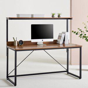 [퍼니츠]트리틴 1500 선반책상 학생 공부 원룸 자취방 공부방 튼튼한 조립 철제 책상