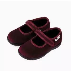 [롯데백화점]불라디 벨벳 메리제인 여아기모구두 와인1800-032by트래드후스