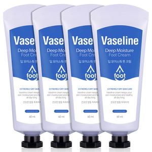 바세린 고보습 풋크림 60ml X4개 / 휴대용 풋크림