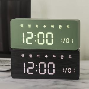 플라이토 데이즈 우드 인테리어 LED 탁상시계