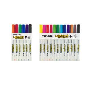 모나미 네임펜F 6색 12색 세트 중간글씨 학용품 준비물