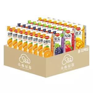 델몬트 드링크 190ml 혼합 32팩 (오렌지+포도+사과+망고 각 8팩)