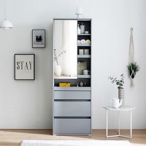 원스홈 클로이 600 전신거울 서랍형 화장대, 수납거울