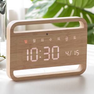 플라이토 네이쳐 우드 LED 탁상 벽시계 23cm 시즌2