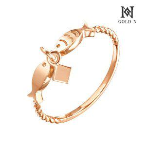 [골드앤] 14K 키싱피쉬 반지