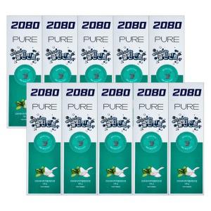 2080 베이킹소다 담은 퓨어 치약 클린민트 120g X 10개