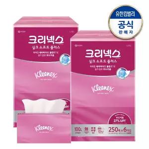 크리넥스 실크소프트 플러스 미용 각티슈 250X6개입X2개