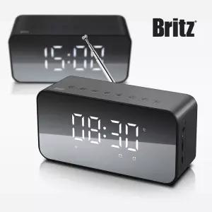 브리츠 BZ-MX2100 휴대용 무선 블루투스 스피커 디지털 라디오 알람 탁상시계 C타입 효도 FM